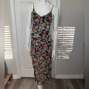 Elegant Floral Maxi Dress with Spaghetti Straps
